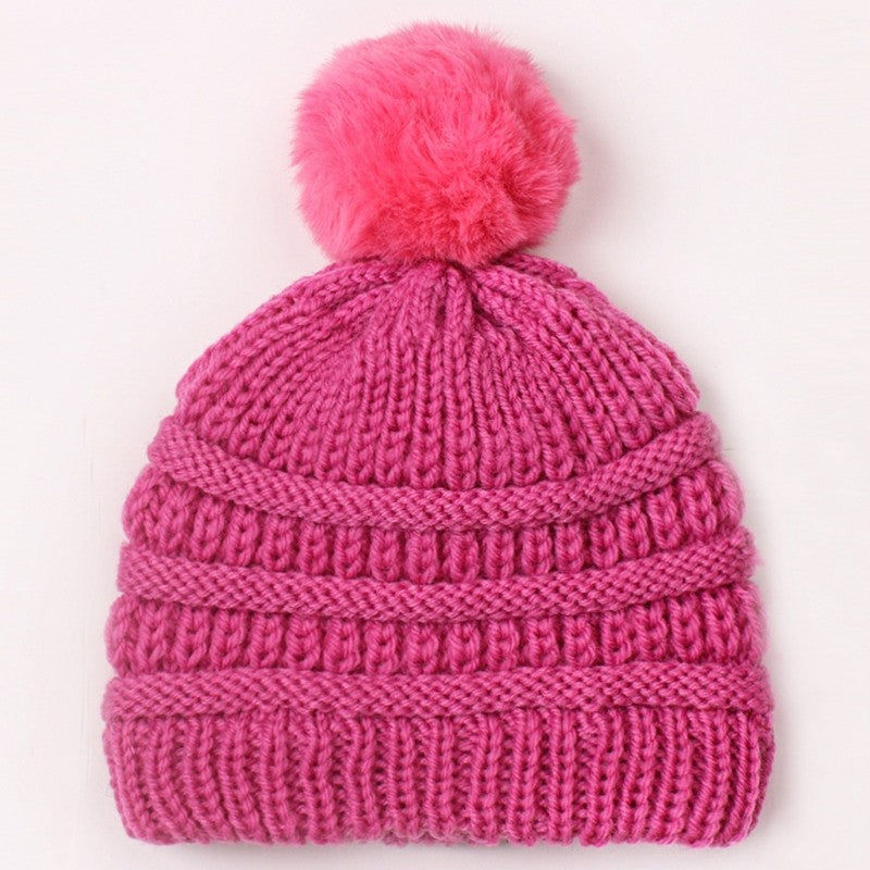 Baby's Pom Pom Knitted Hat