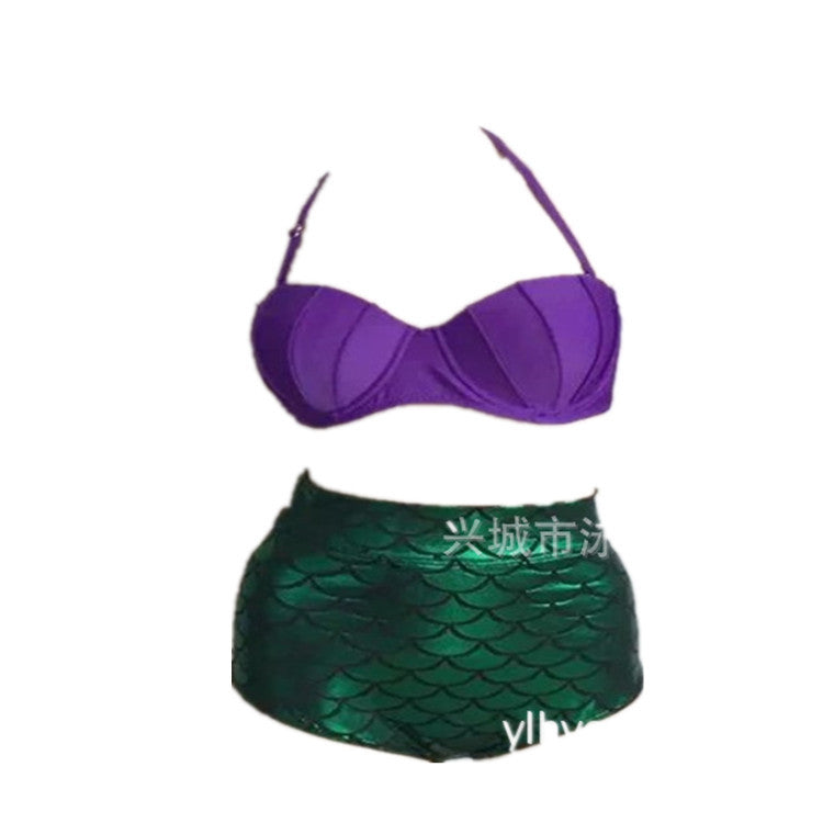 Sexy Mermaid Design High Waist Women Two Pieces Swimsuits