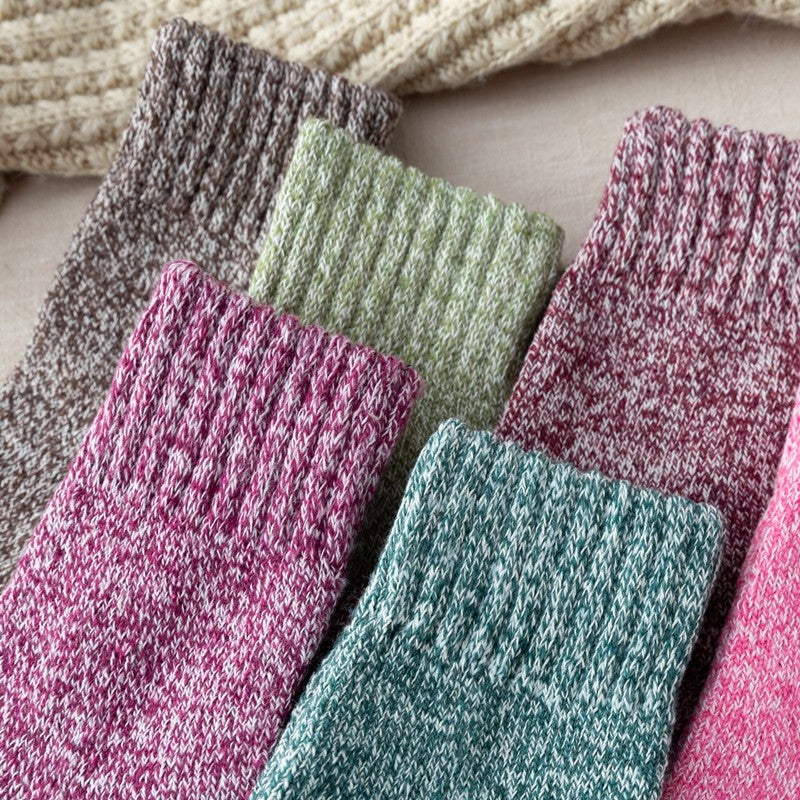 Thick Breathable Wear-Resisiting Mid-Calf Length Sock(A Set Of Six Pairs)