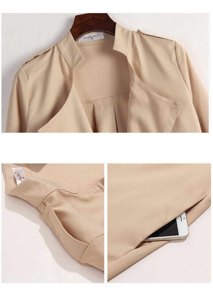 Plus Size Women's Trench Coat