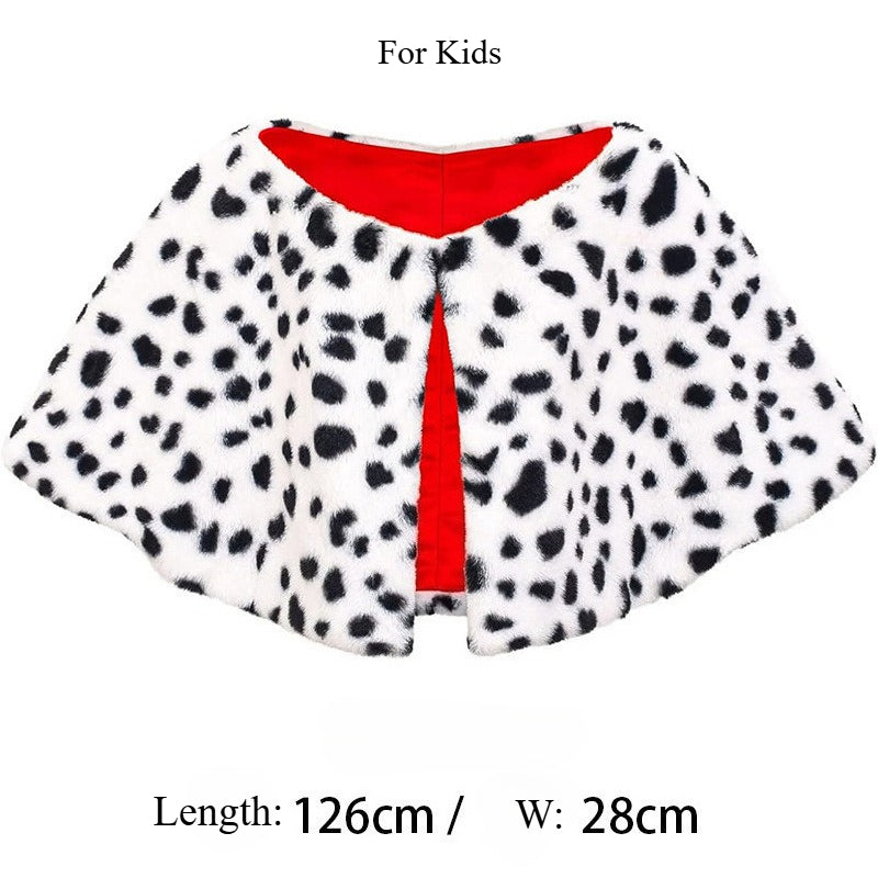 Halloween Disney Cruella de Vil Cosplay Cape