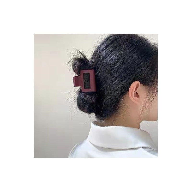 Frosted Solid Color Square Claw Clip