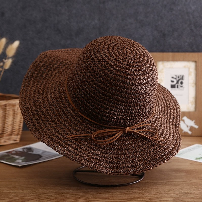 Stylish Wide Brim Sun Hat With Braided Straw Design
