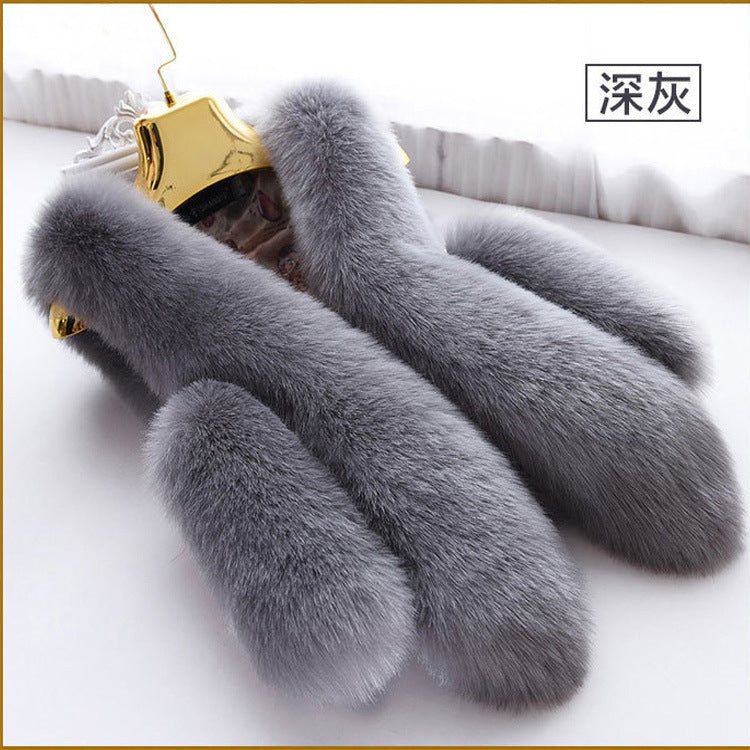 Fashion Women Artificial Fox Fur Sleeveless Vest