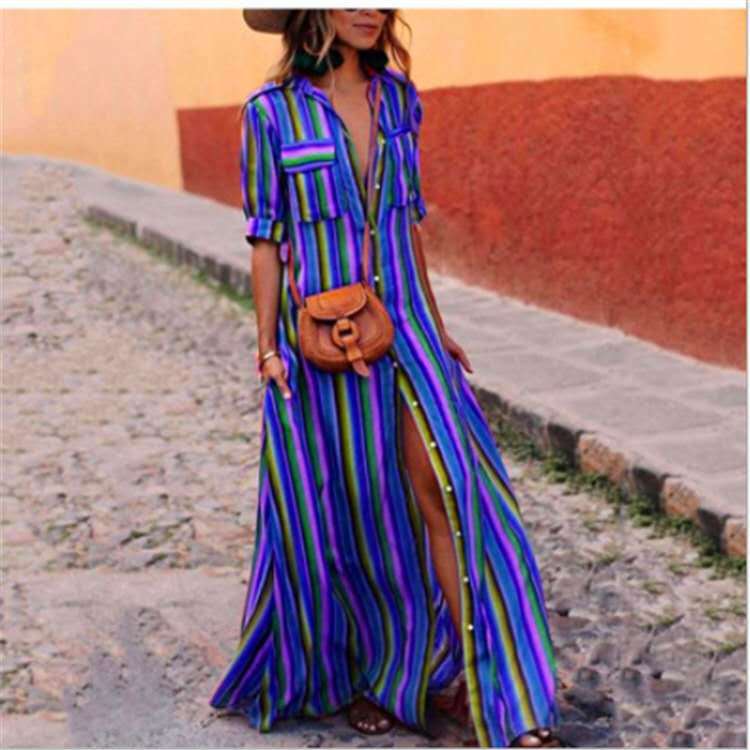 Plus Size Boho Maxi Dress – Flowy Long Bohemian Summer Dress for Women