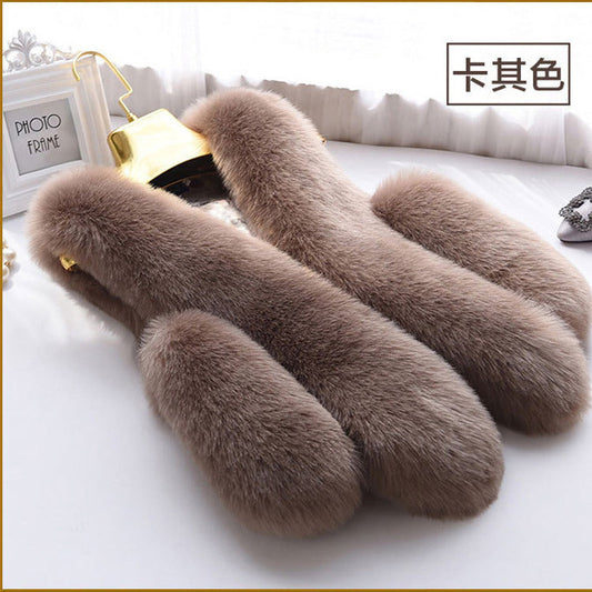 Fashion Women Artificial Fox Fur Sleeveless Vest