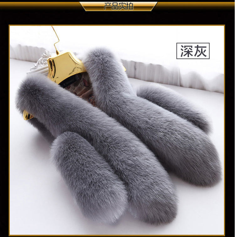 Fashion Women Artificial Fox Fur Sleeveless Vest