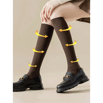 Casual Wool Keep Warm Solid Color Socks Accessories