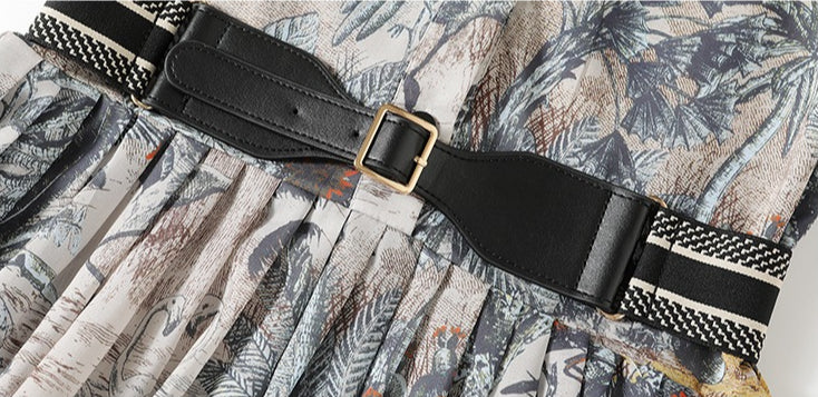 Women's Summer Dress – Slim Fit, Mid-Length, Short Sleeve,