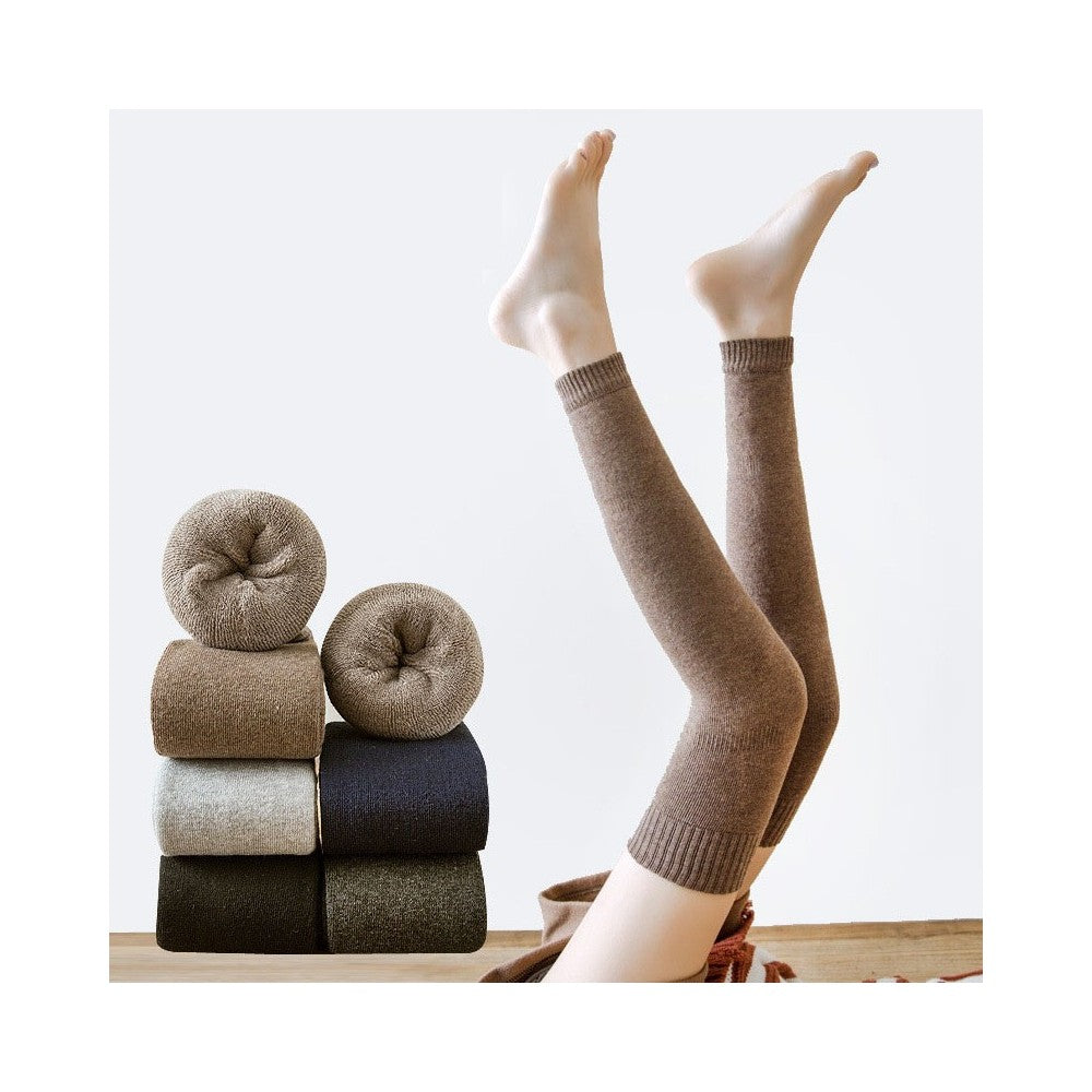 Solid Color Leg Knee Warmers Knitted Socks