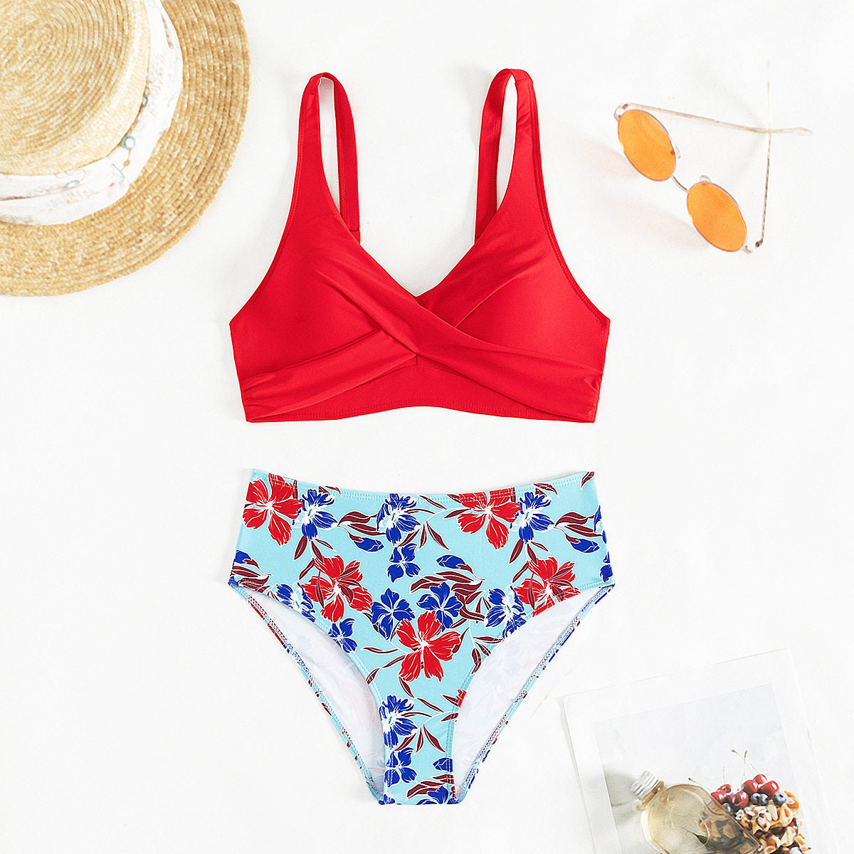 New Cross-Front Bikini Set For Women, One-Drop Shipping