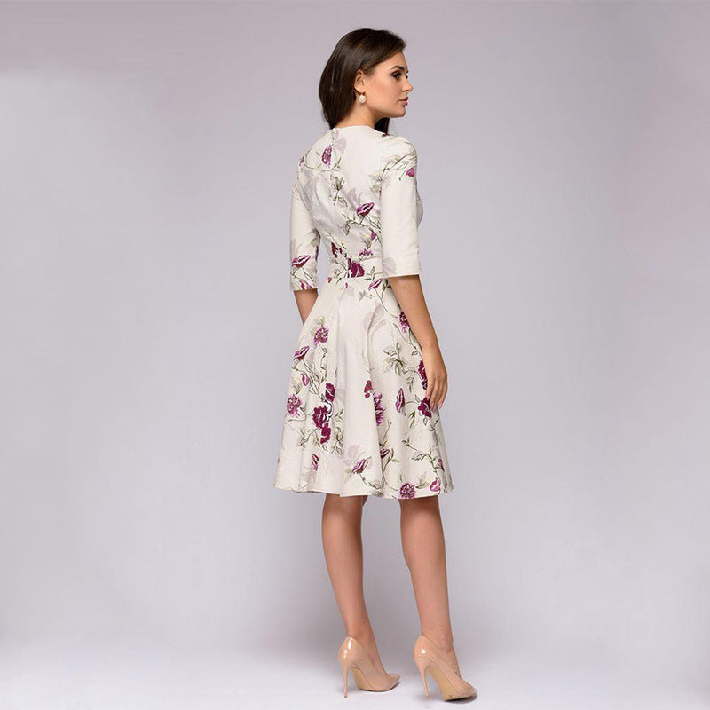 Elegant Women Round Neck Vintage Fall Dresses--Free Shipping at meselling99