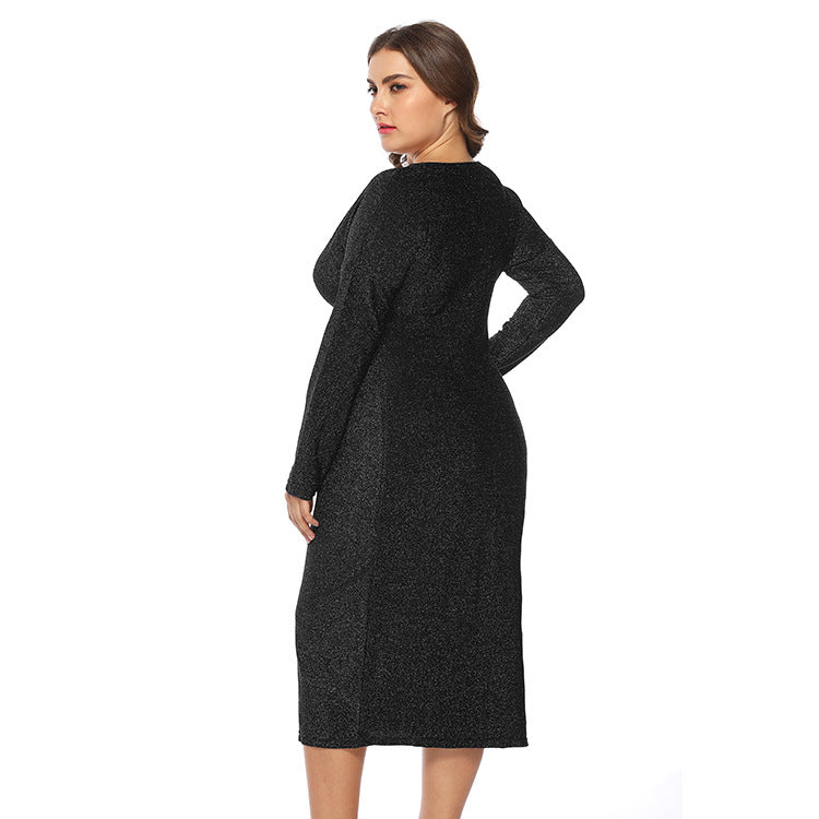 Plus Sizes Women V Neck Short Party Dresses-Dresses-Free Shipping at meselling99