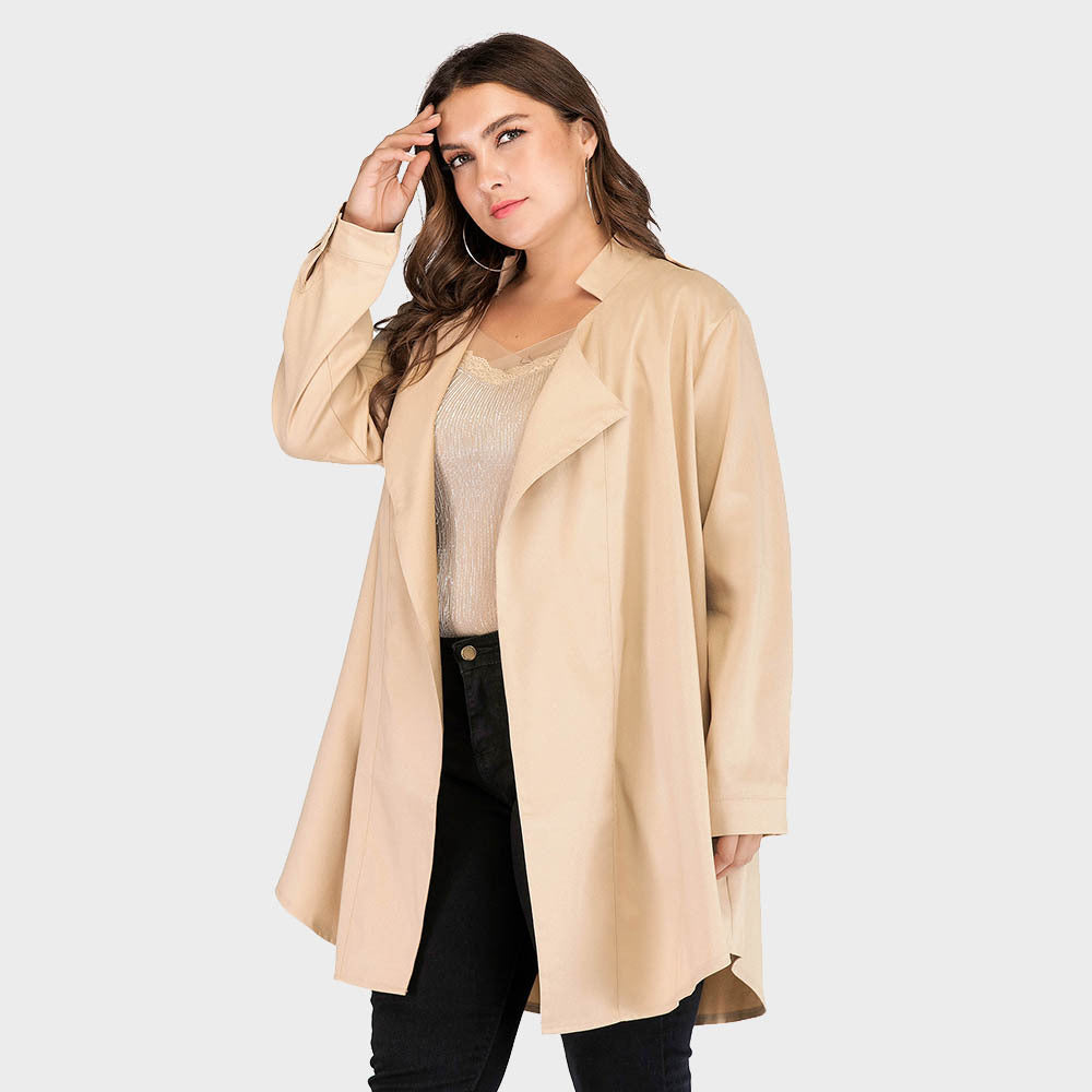 Plus Size Women's Trench Coat