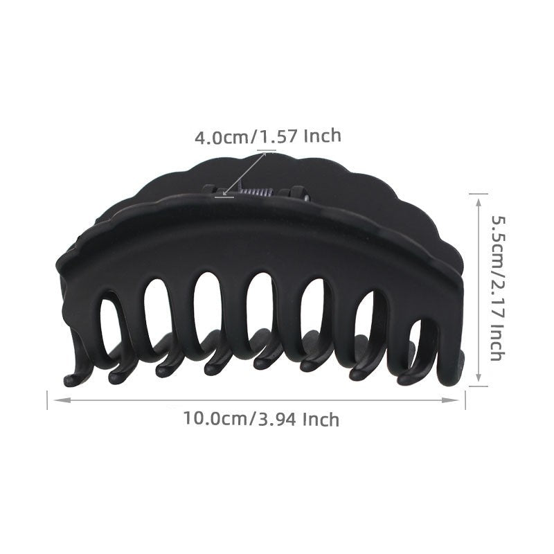 Frosted Large Solid Hair Claw Clip