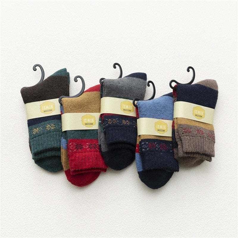 Thick Breathable Print Absorb Sweat Sock(A Set Of Five Pairs)