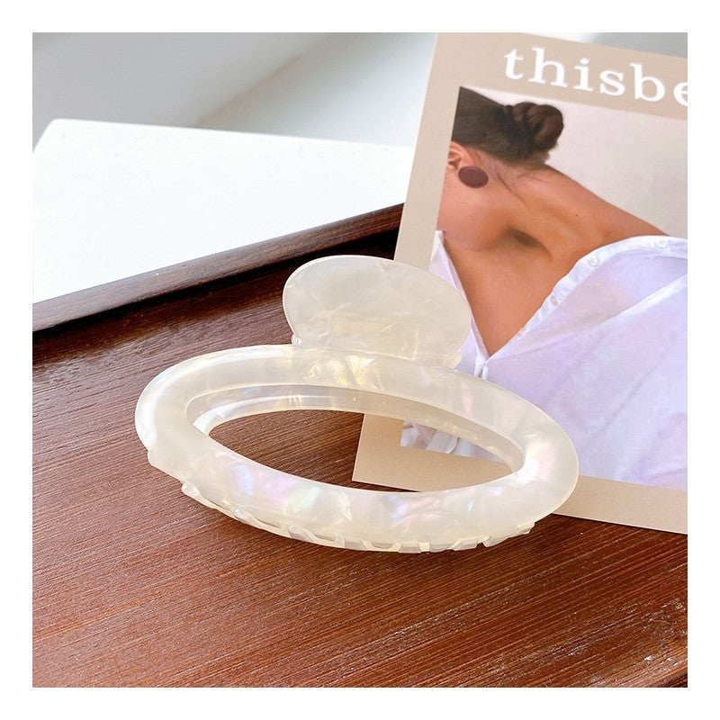 Hollowed Out Oval Hair Claw Clip