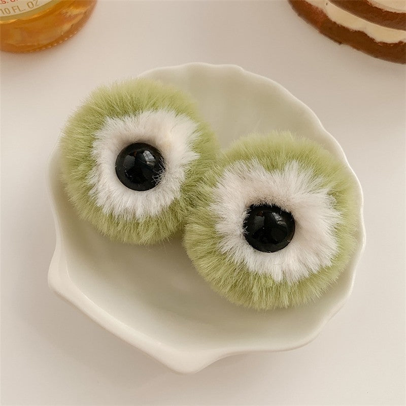 Cute Furry Colorblock Hair Claw Clip