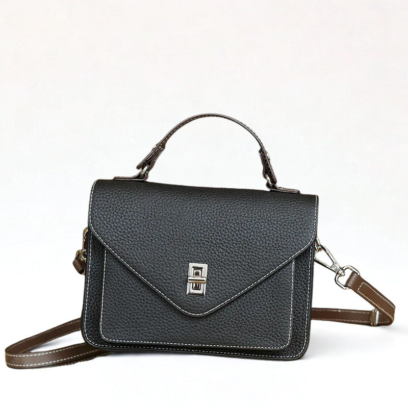 Cowhide Casual Crossbody Bag - Women Genuine Leather Handbag