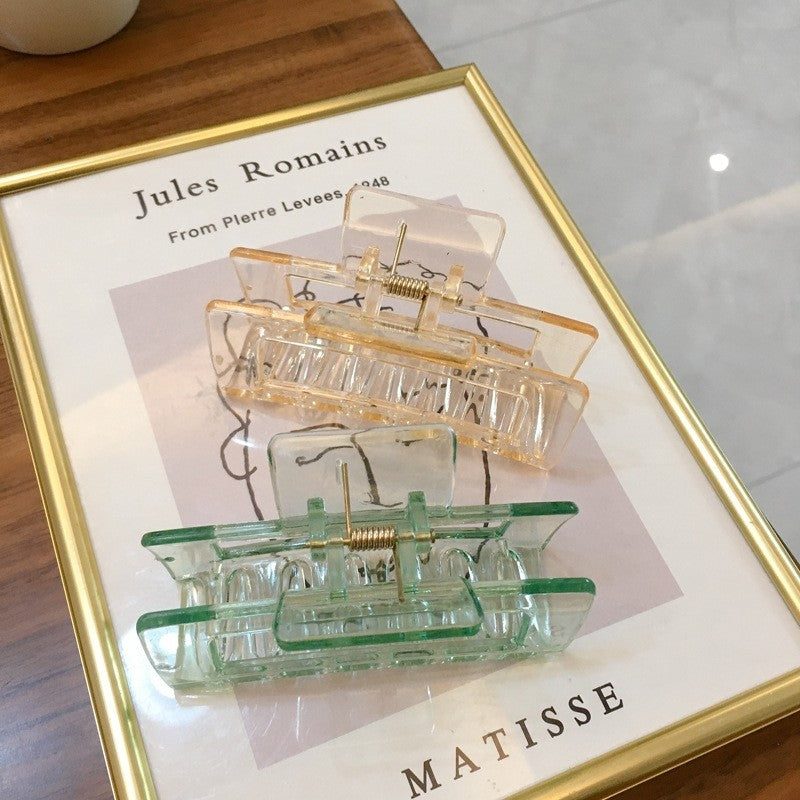 Solid Color Jelly Color Simple Claw Clip