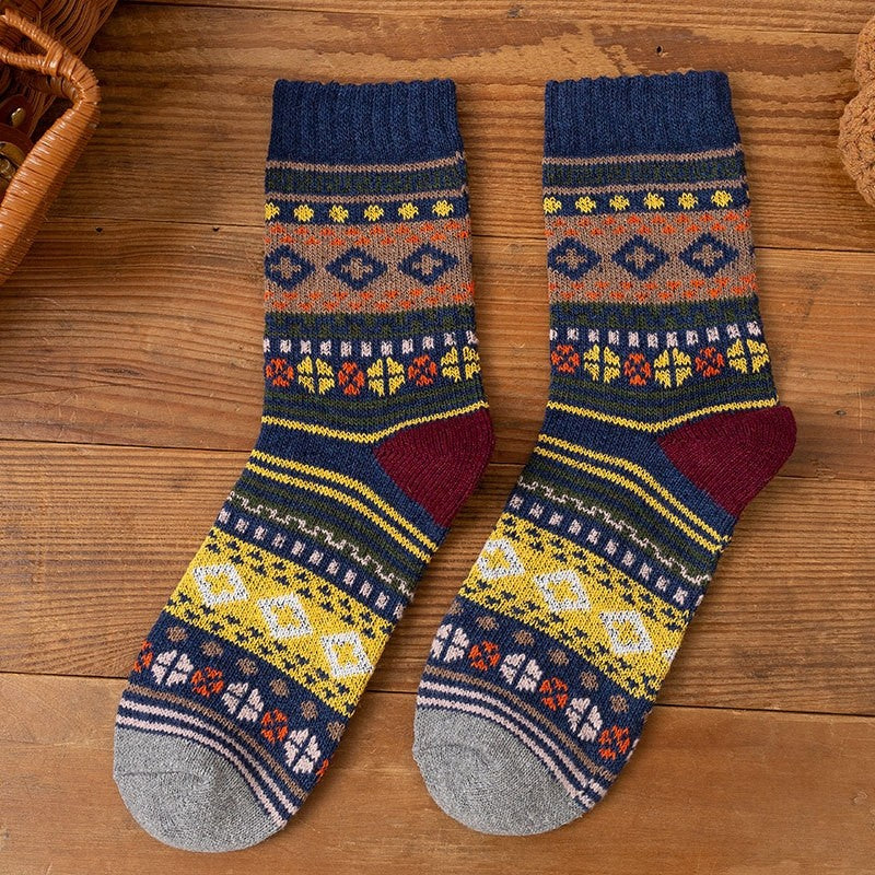 Ethnic Geometric Print Men's Socks