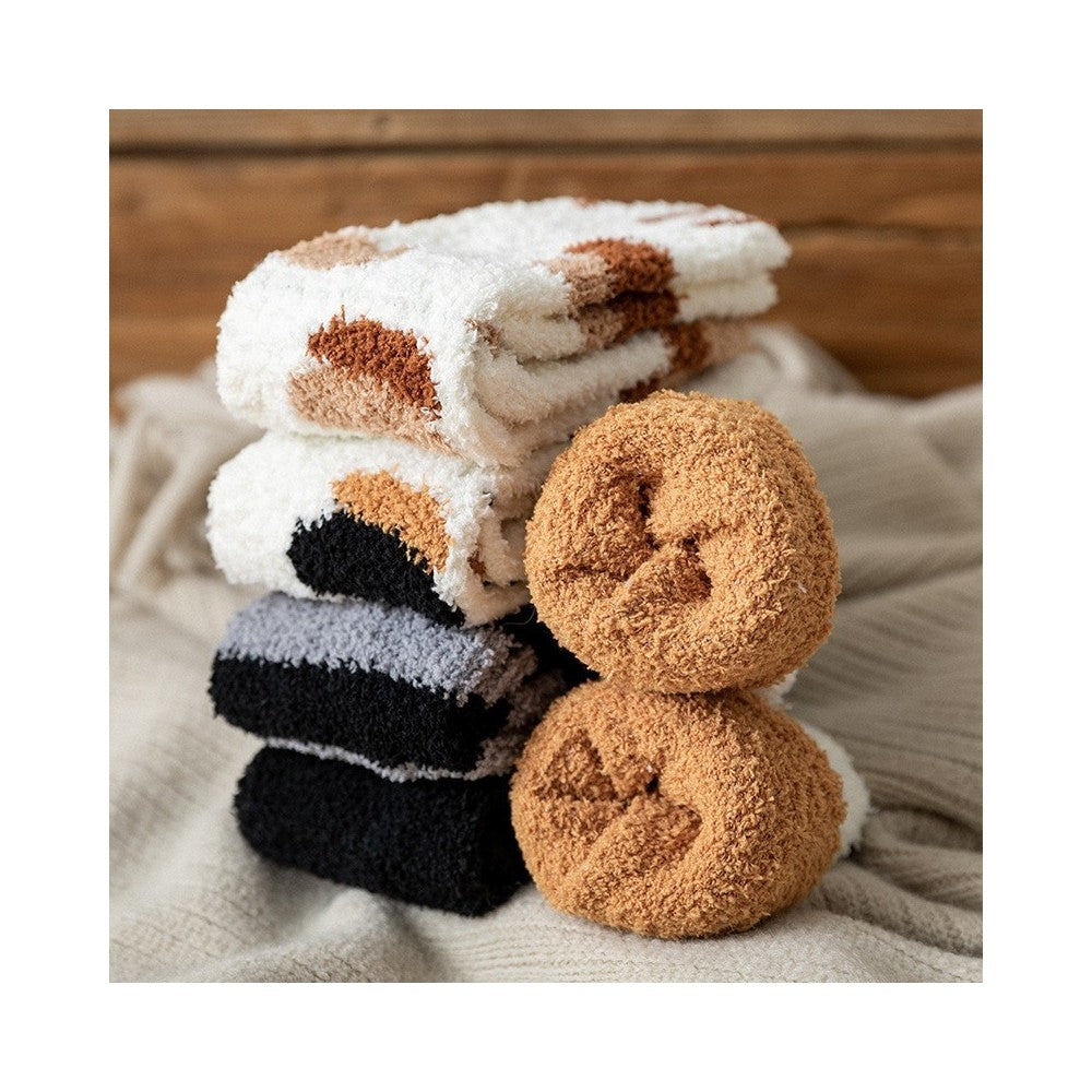 Cute Cat Paw Coral Fleece Warm Socks