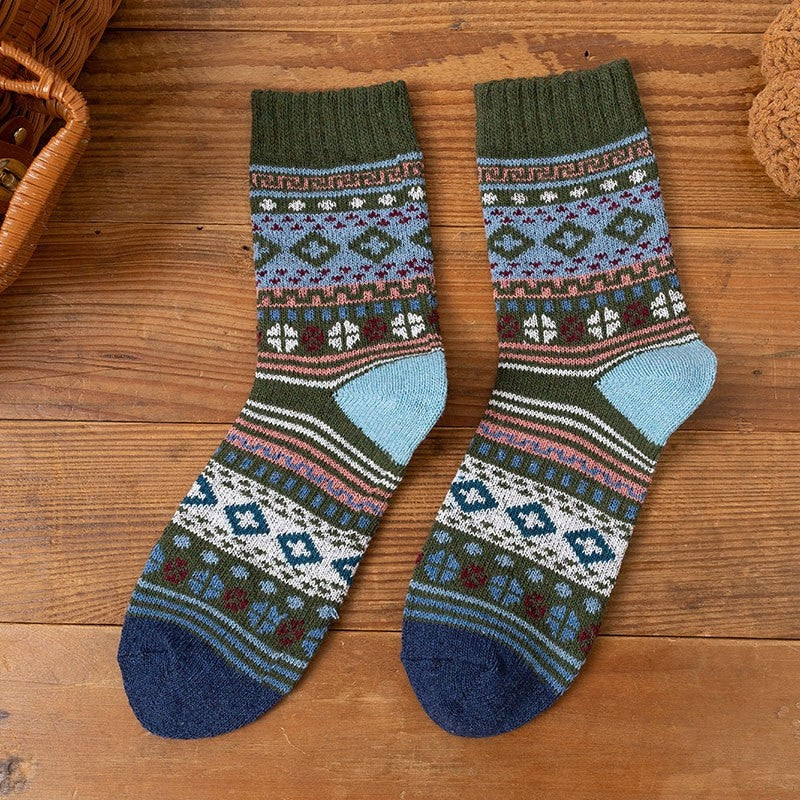 Ethnic Geometric Print Men's Socks