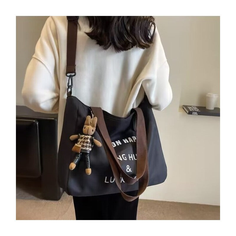 Letter Print Pouch Large Capacity Casual Shoulder Bag