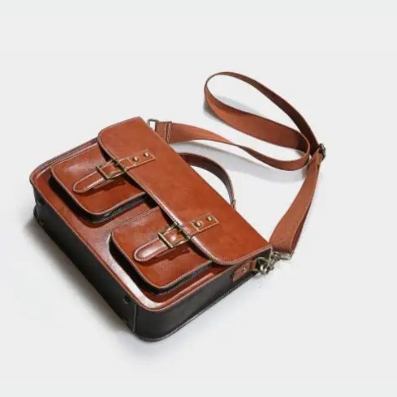 Retro Leather Women backpacks Shoulder Bag - Laptop Business Handbags