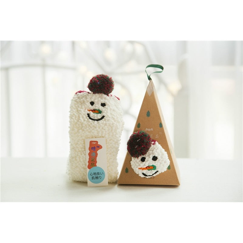 Deer Doll Elderly Bow-Tie Monkey Striped Dog Mid-Calf Socks