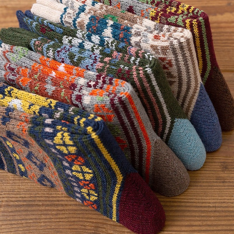 Ethnic Geometric Print Men's Socks