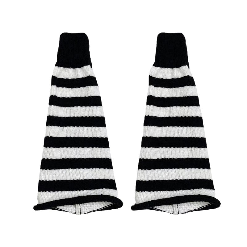 Wide Leg Striped Knit Leg Warmers