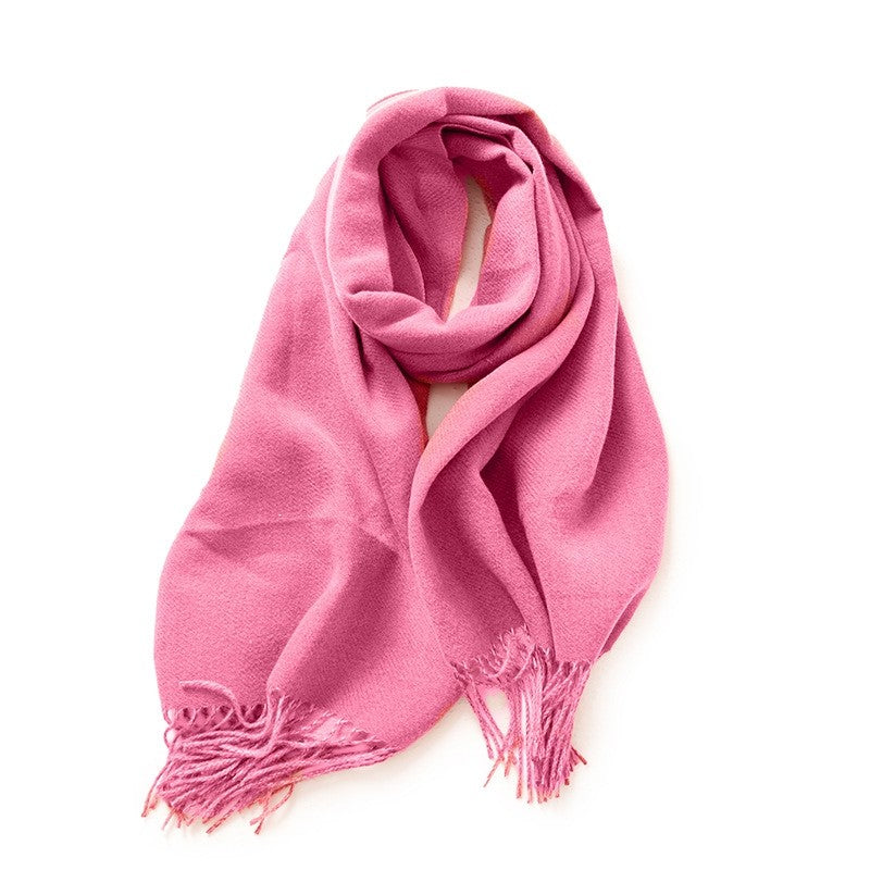 Solid Color Imitation Cashmere Winter Warm Shawl Scarf