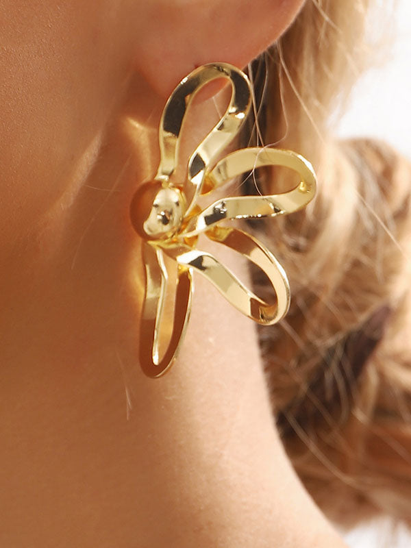 Flower Shape Drop Earrings