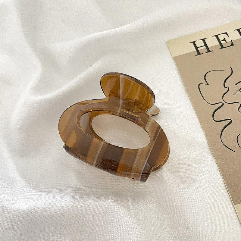 Hollowed-Out Oval Hair Claw Clip