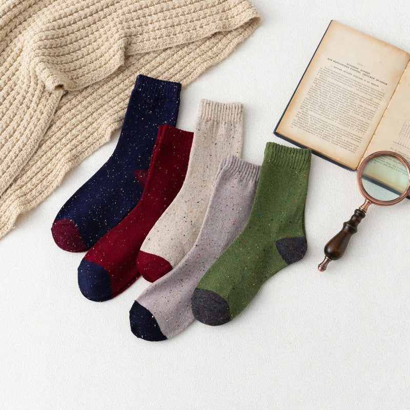 Soft Polka-Dot Lightweight Breathable Sock(A Set Of Five Pairs)