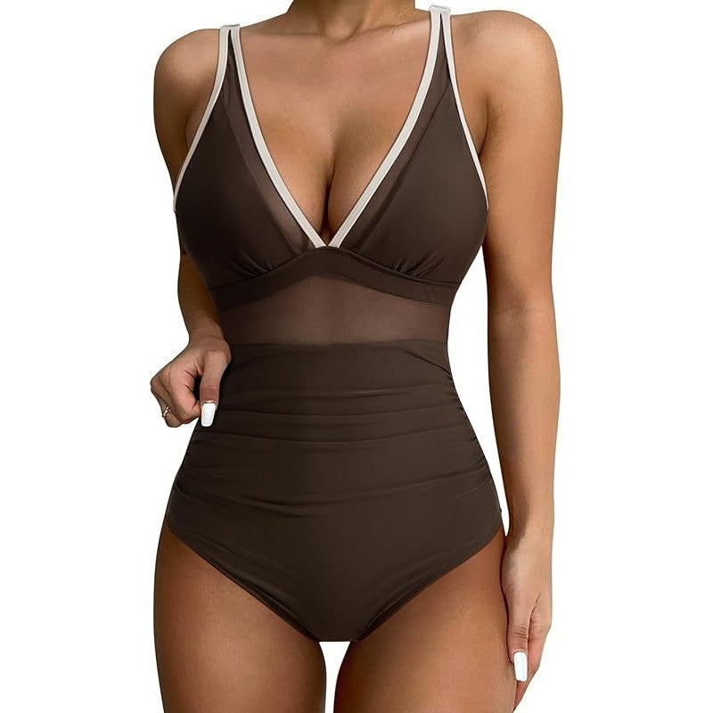 Women's High Waist One Piece Swimsuit Sexy Hollow Out