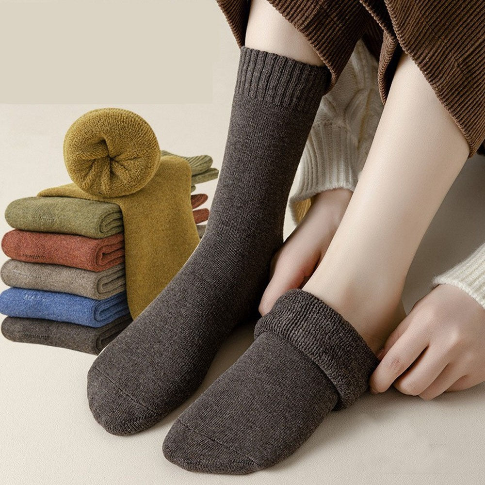 Solid Color Thickened Unisex Warm Socks