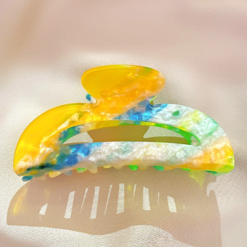 Colorful Geometric Acetate Hair Claw Clip