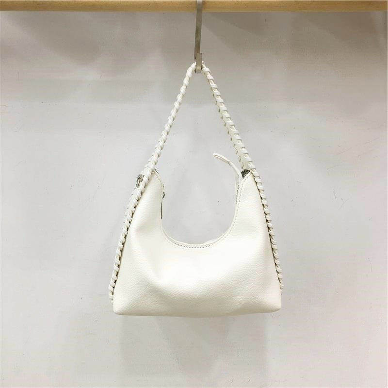 Litchi Pattern Shoulder Handbag