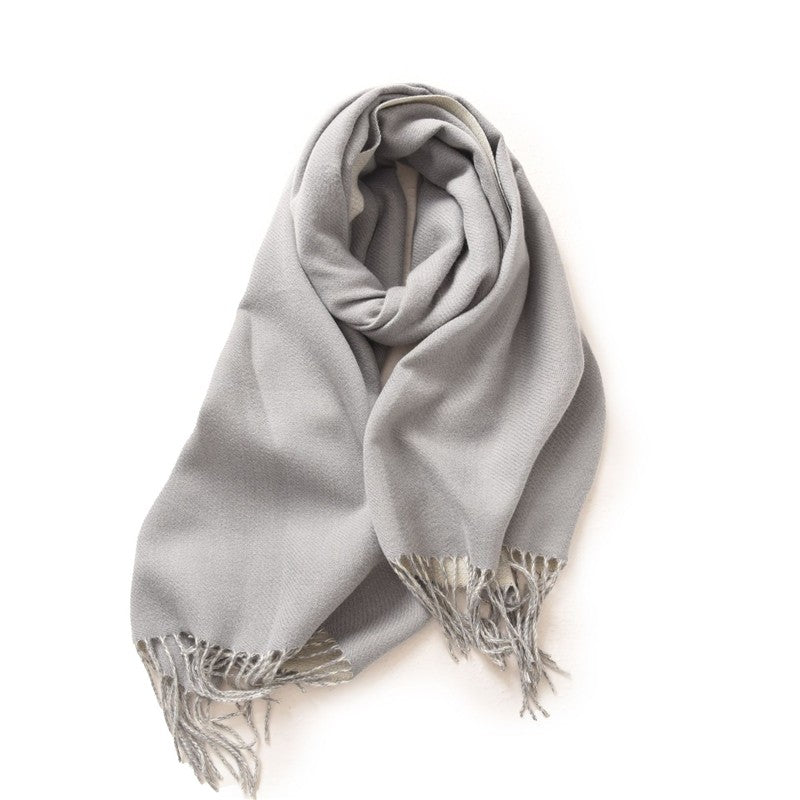 Solid Color Imitation Cashmere Warm Shawl Scarf
