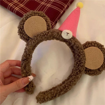 Funny Cute Cartoon Patchwork Face Wash Headband Hair Band