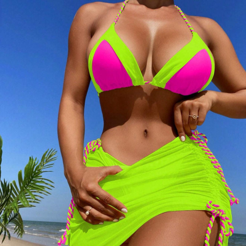 Sexy Bikini Swimsuit Set For Women, 3-Piece, Wholesale
