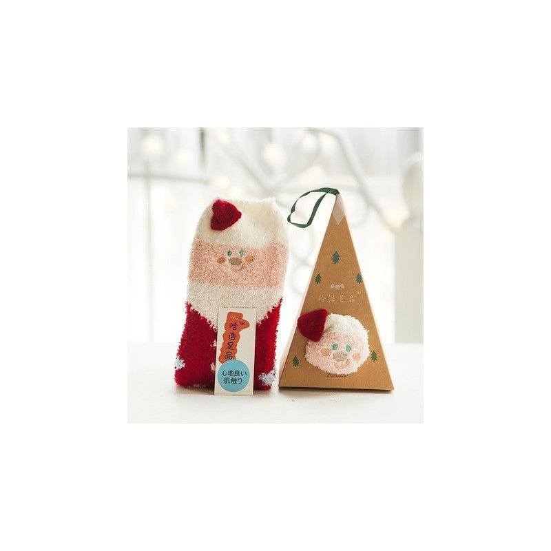 Deer Doll Elderly Bow-Tie Monkey Striped Dog Mid-Calf Socks