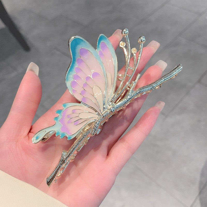 Elegant Branch Butterfly Hair Claw Clip