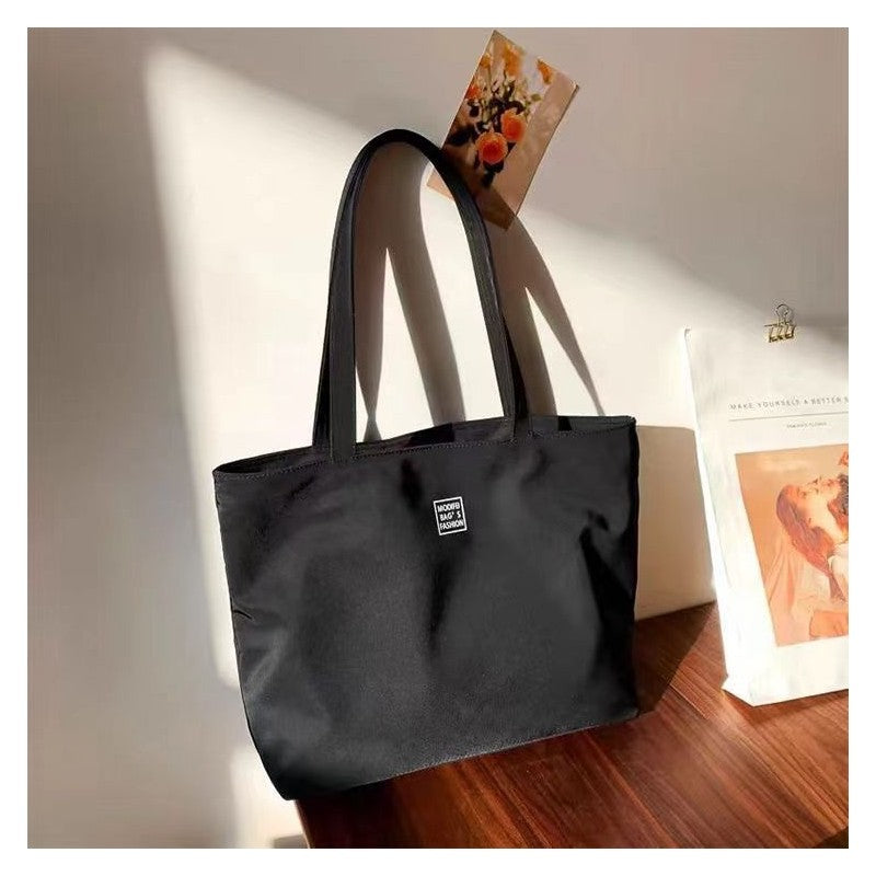 Solid Color Waterproof Large Single Shoulder Bag