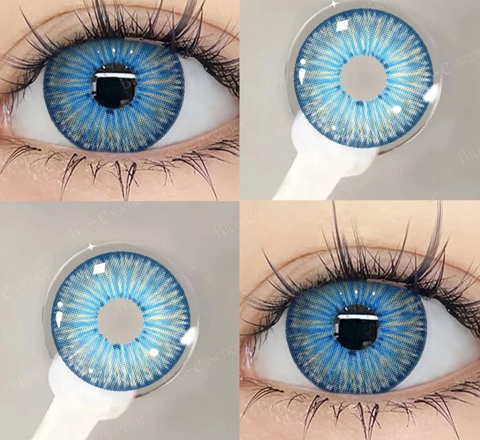 1 Pair Myopia Lenses Color Contact Lenses for Eyes Lenses With Diopters Prescription Blue Eye Lenses Green Lenses