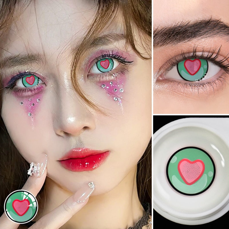 2Pcs/1Pair Anime Contact Lenses For Eyes Cosplay Color Lenses Pupils Makeup Anime Accessories Eye Contacts Cosplay Lens