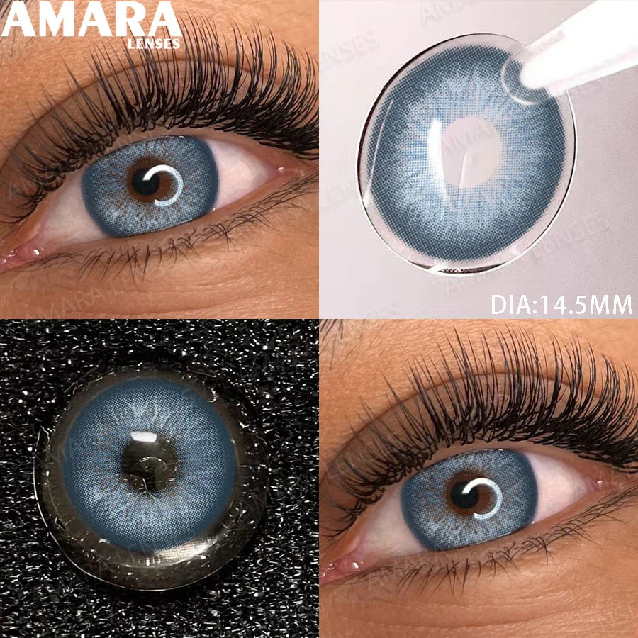 1 Pair soft Lenses Colored Contact Beauty Colored Pupils Green Contact Lenses Natural Look Lenses Women Brown Pupils