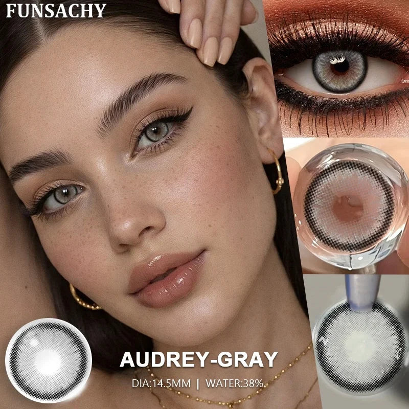 2PCS Brown Series Soft Contact Lenses for Eyes Yearly Wear Natural Daily Makeup Colored Eye Lenses Women Cosmetics Lens